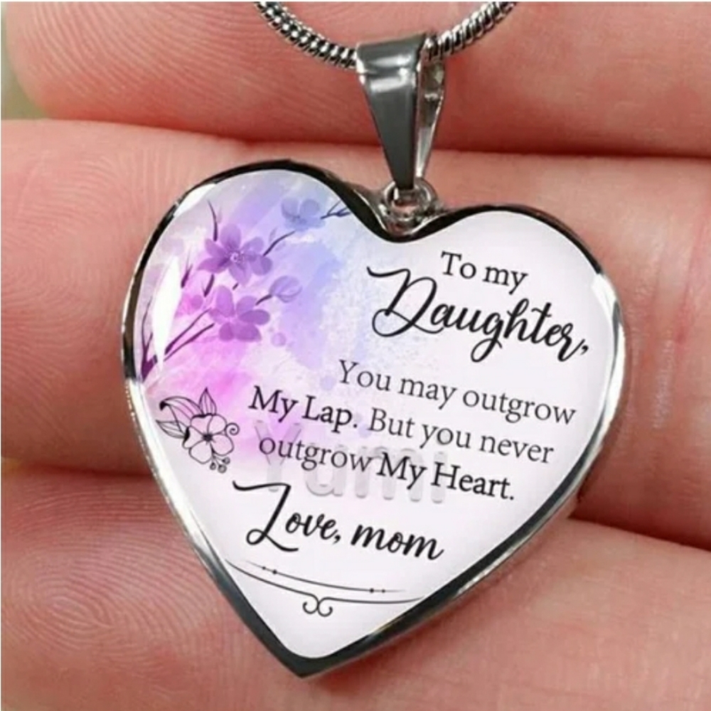 New Heart Daughter Pendant with Free 18" Chain!